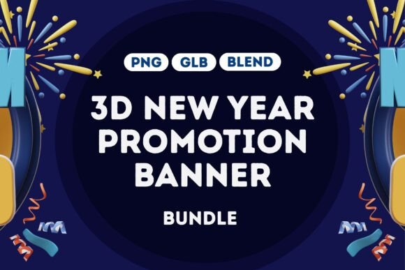 3D New Year Sale Banner Bundle: Practical Design Tools for Festive Marketing