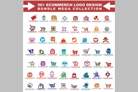50 E-Commerce Logo Bundle Mega Collection