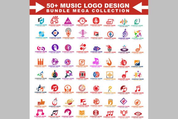 50 Music Logo Design Mega Bundle for Bold Branding