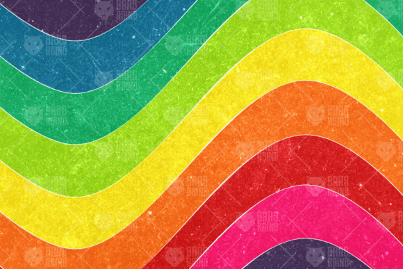 Abstract Rainbow Waves Background: A Dreamy Design Asset