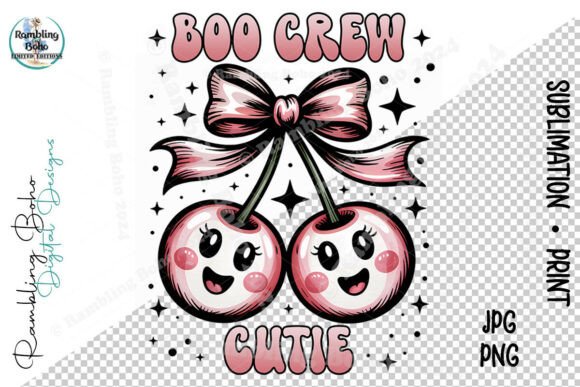 Boo Crew Cutie Coqette Ghost Cherries: A Versatile Digital Design for Creative Projects