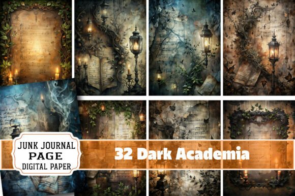 Dark Academia Junk Journal Pages: Timeless Design for Modern Creativity