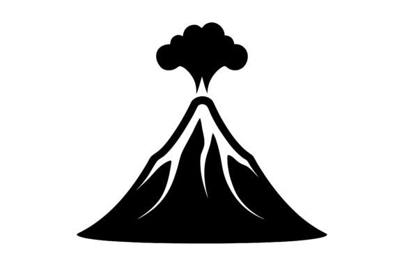 Enhancing Creative Projects with Volcano Clip Art Black Silhouette Design Assets