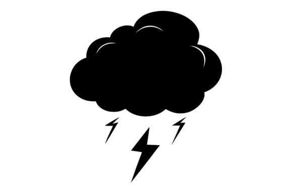 Hail Storm Clip Art Black Silhouette: A Practical Design Resource