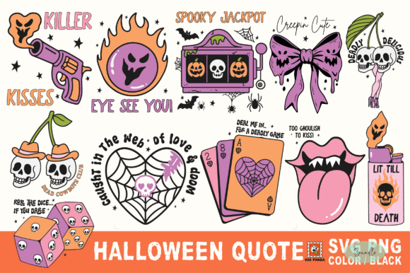 Halloween Quote SVG PNG Bundle: Your Go-To Design Resource for Spooky Season