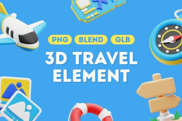 Holiday Adventure 3D Icons: Enhancing Creative Projects with Visual Appeal