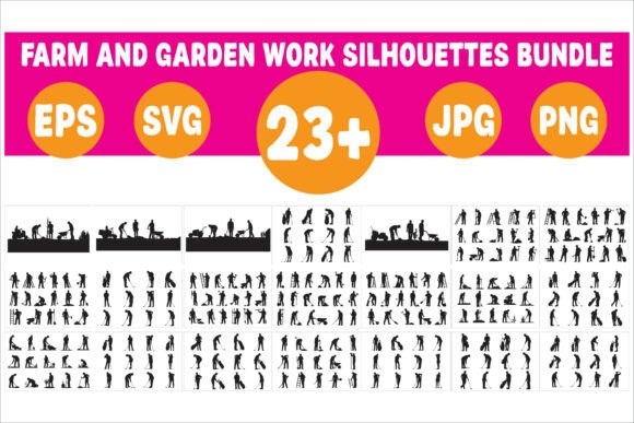 Man Gardening and Landscaping Silhouette: A Versatile Design Asset for Modern Creatives