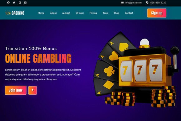 Online Gambling Casino Template