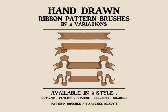 Retro Ribbon Vector Pattern Brushes: Elevate Your Design Projects with Style