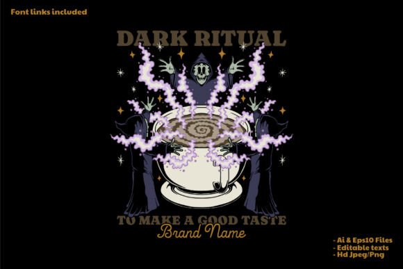 Retro Skeleton Mages Coffee Ritual