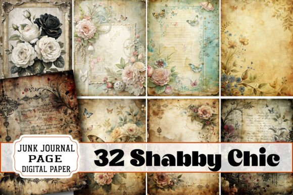 Shabby Chic Junk Journal Pages: A Creative Resource for Crafters and Designers