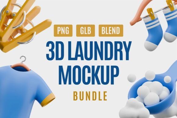 Transform Your Design Projects with the 3D Laundry Tools and Equipment Set