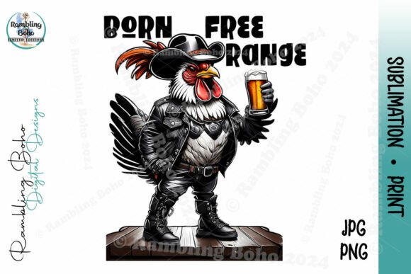 Why the Born Free Range Funny Rooster Chicken Design is Capturing Attention in the Digital Creative Space